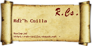 Réh Csilla névjegykártya